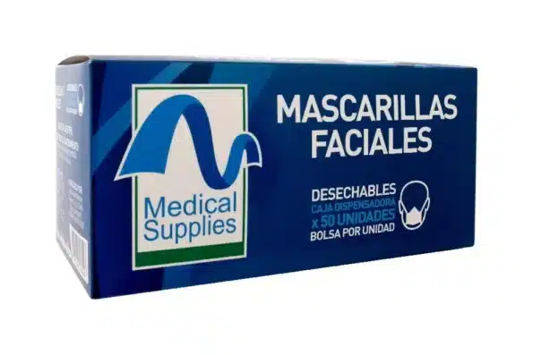 mascarillas faciales caja con 50 unidades